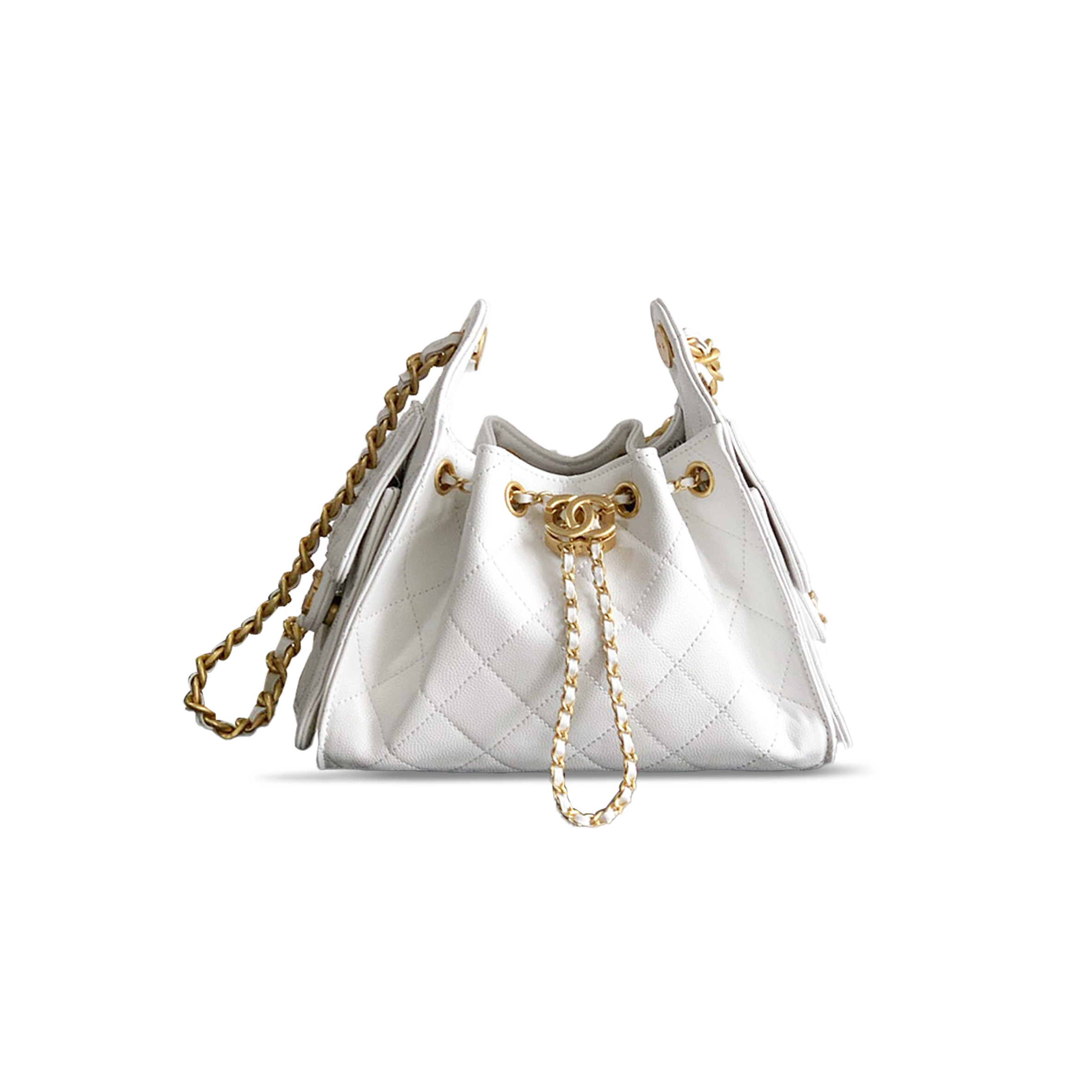 Ch*el 25 mini hobo bag grained calfskin as5631 (22*20*12.5cm)